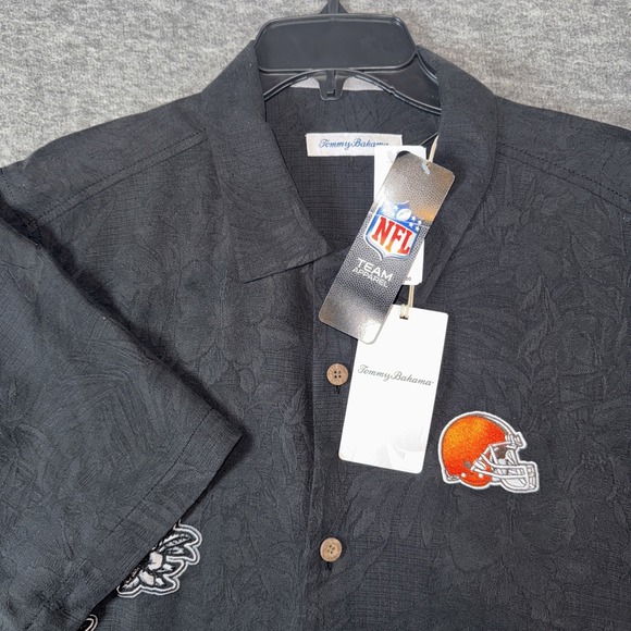 Tommy Bahama Other - Cleveland Browns Tommy Bahama Men 100% Silk Camp Hawaiian Shirt Sz L NEW $188